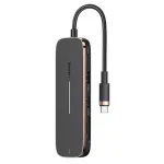 USAMS SJ575HUB01 USB-C Hub 2x USB-A USB-C PD HDMI SD Micro SD Card Reader Black