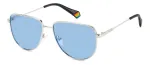 Polaroid PLD6196SX010 Unisex Square Sunglasses - Black Frame Grey Polarized Lens 56mm
