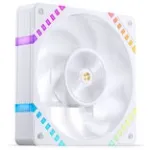 120 mm korpuso ventiliatorius Jonsbo HF2-120 White &ndash; atvirk&scaron;tinė mentė, PWM, ARGB