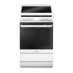 Amica SHC11542W laisvai pastatoma elektrinė viryklė su stiklokeramikine kaitlente, 65 l orkaite, 9 funkcijomis &ndash; balta