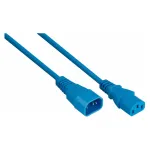 kabelmeister SK1430-B010 C14&ndash;C13 prailginimo kabelis maitinimui, 0,75 mm&sup2;, 1 m, mėlynas