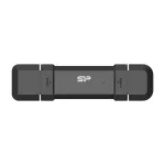 Silicon Power DS72 250 GB ne&scaron;iojamasis SSD, USB 3.2 Gen 2, USB-A/USB-C, juodas
