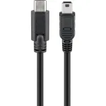 USB laidas Goobay 67989 0,5 m Mini-USB B į USB-C juodas