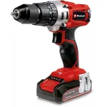 Einhell TE-CD 18/2 Li-i +22 akumuliatorinis smūginis gręžtuvas-suktuvas 18 V, 1250 aps./min., 2,5 Ah akumuliatorius, kroviklis ir lagaminas įskaičiuoti, raudonas/juodas