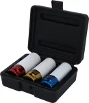 KS TOOLS 1/2 colio lietų ratlankių smūginių galvučių rinkinys, 3 dalių (17, 19, 21 mm) su apsauginėmis movomis 515.1005