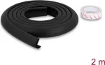 Delock putų apsauginė kra&scaron;tų juosta 24 x 8 mm - 2 m ilgio, juoda (18485)