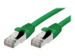 EXERTIS CONNECT Cat 6A S/FTP komutacinis kabelis, 3,0 m, žalias, plonas snagless apsauginis antgalis 858439