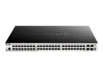 D-Link DGS-1510-52XMP 48 prievadų Gigabitinis sukraunamas i&scaron;manusis valdomas PoE+ komutatorius su 4 x 10G SFP+