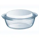 Pyrex Essentials 3L apvalus stiklinis indas su dangteliu, borosilikatinis stiklas, &Oslash;22cm