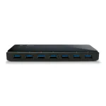 TP-Link UH720 USB 3.2 Gen 1 (3.1 Gen 1) Micro-B 7 prievadų USB &scaron;akotuvas su 2 įkrovimo prievadais, 5000 Mbit/s, juodas
