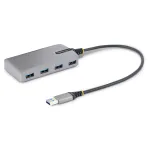 StarTech.com 4 prievadų USB 3.0 &scaron;akotuvas &ndash; USB-A iki 4x USB-A, 5Gbps, maitinamas i&scaron; magistralės su papildomu maitinimo įvadu, ne&scaron;iojamas