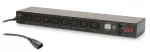 APC AP7920B nuotoliniu būdu valdomas PDU, 1U 19 col., 2300 VA, 10 A/230 V, 12 A/208 V, 8 x C13 lizdai, C14 įvadas, 1,98 m maitinimo laidas, Ethernet, juodos spalvos