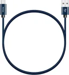 Laidas YENKEE YCU 301 BE USB-A 2.0 / USB-C 1m violetinis