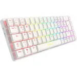 Sharkoon PureWriter W65 belaidė klaviatūra, QWERTZ voki&scaron;ka, balta, Kailh Choc V2 Red