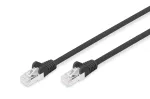 DIGITUS jungiamasis kabelis - CAT6 - S/FTP - su apsauginiais gaubteliais - 3 m - juodas