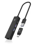 ICY BOX IB-HUB1439-LAN laidinis USB 3.2 Gen 1 (3.1 Gen 1) Type-A &scaron;akotuvas juodas