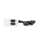 Vivolink WI221267 sieninis lizdas HDMI + DisplayPort baltas
