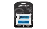 Kingston Technology IronKey 64GB Keypad 200, FIPS 140-3 Lvl 3, AES-256 aparatinės įrangos &scaron;ifravimas