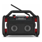 PerfectPro ROCKPRO RP2 darbo vietos radijas, DAB+/FM, 30 W, 4000 mAh akumuliatorius, juodas/raudonas