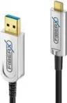 PureLink FiberX FX-I630-010 USB 3.1 Gen 2 hibridinis optinio pluo&scaron;to laidas, USB-A &ndash; USB-C, 10 Gbps, 10 m, juodas