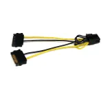StarTech.com 6 colių SATA maitinimo į 8 kontaktų PCI Express vaizdo plok&scaron;tės maitinimo adapterio laidas