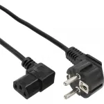 InLine maitinimo laidas, CEE 7/7 kampuotas / 3 kontaktų IEC C13 ki&scaron;tukas kampuotas, 1,8 m