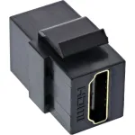 InLine HDMI Keystone snap-in modulis, 4K/60Hz, HDMI AF/AF, juodas