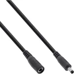 InLine DC ilginimo laidas, ki&scaron;tukas/lizdas 4.0x1.7mm, juodas, 1m