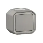 Legrand Plexo 069711L jungiklis, 1 modulis, 2 krypčių, pilkas, IP55