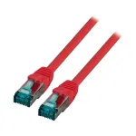 EFB-Elektronik RJ45 jungiamasis kabelis Cat.6A S/FTP LSZH Raudonas 0,5 m