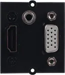 Bachmann 917.226 - 0,2 m - HDMI - VGA - Jack 3,5 mm - vyri&scaron;kas - moteri&scaron;kas - juodas
