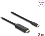 Vaizdo kabelio adapteris DELOCK 80599 &mdash; USB Type-C į HDMI, 2 m, juodas