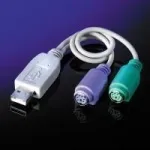 VALUE klaviatūros / pelės adapteris - USB A tipo, 4 kontaktų (ki&scaron;tukas) - PS/2, 6 kontaktų (lizdas)