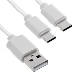 InLine 35121W USB laidas USB 2.0 1 m USB A 2 x USB C baltas