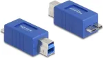 DeLOCK 67215 USB tipo B į USB Micro-B lizdų keitiklis, mėlynas