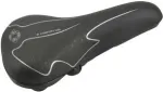 Dviračio balnelis FISCHER Trekking 85652 su elastomerine pakaba, juodas/baltas
