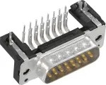 Harting D-SUB korpusas, 15 polių, plastikinis, 45&deg;, pilkas, 09 67 015 0573, 1 vnt.