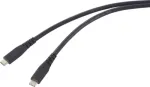 Renkforce USB-C kabelis USB4 juodas TPE apvalkalas RF-6662038 - Skaitmeninis/Duomenų - 0,5 m
