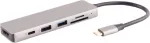 S/CONN 14-05027 Laikrodinė stotelė ne&scaron;iojamam kompiuteriui, USB 3.2 Gen 1 Type-C, pilka
