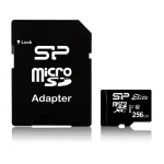 MicroSDXC atminties kortelė Silicon Power Elite 256GB UHS-I Class 10 U1 85MB/s su SD adapteriu