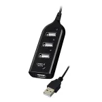 VAKOSS USB stotelė TC-234UX &mdash; 4 prievadų USB 2.0 stotelė, DC maitinimas (5V, 1A), juoda