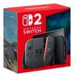 Žaidimų konsolė Nintendo Switch 2 juoda &ndash; 7,9 col. LCD 1920&times;1080, 120 Hz, 256 GB, 5220 mAh baterija, Wi‑Fi 6, Bluetooth, HDR10