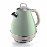 Ariete 2869 Vintage elektrinis virdulys, nerūdijantis plienas, 1,7 l, automatinis i&scaron;sijungimas, 2000 W, vandeniui, arbatai ir žolelių gėrimams, pastelinė žalia