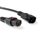 ACT maitinimo laidas C13 IEC Lock C14 juodas 1 m PC1024 230V 10 A