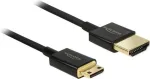 HDMI kabelis DeLOCK 85118 0,25 m HDMI A tipas į C tipą, juodas