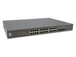 LevelOne GTP-2871 tinklo jungiklis Valdomas L3 Gigabit Ethernet (10/100/1000) Maitinimas per Ethernet (PoE) Pilka