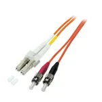 Skaidulinis optinis kabelis EFB Elektronik O0321.10 10 m LC ST Oranžinis