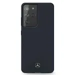 Mercedes-Benz Silicone Line Hard Case, Samsung Galaxy S21 Ultra (SM-G998), mėlyna