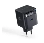 RealPower GaN Charger 65W Black su 2x USB-C PD, kompakti&scaron;kas ir galingas