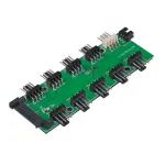 Akasa FLEXA FP10H PWM ventiliatorių lizdo plėtiklis 1&rarr;10 su 30 cm laidu